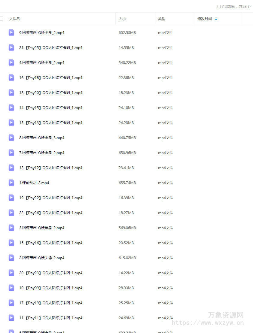 狸花社软萌QQ人28天团练打卡暑假班零基础Q版课【画质高清只有视频】