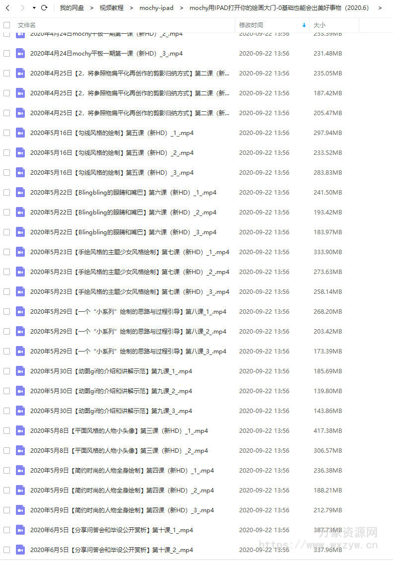 mochy用IPAD打开你的绘画大门-0基础也能会出美好事物（2020.6）插画教程