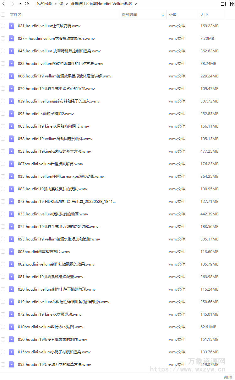 玩转Houdini19.0 Vellum2022年3月结课【画质高清有素材】