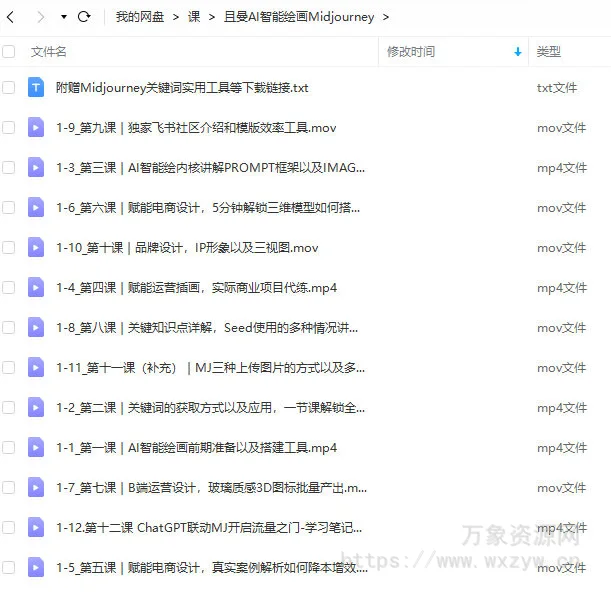 【缺课】且曼AI智能绘画Midjourney 2023年【画质高清只有视频】