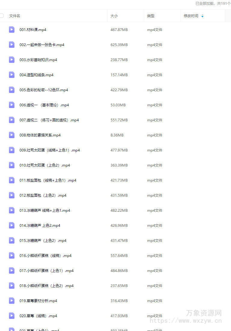 玲子水彩钢笔淡彩系统课【画质高清只有视频】