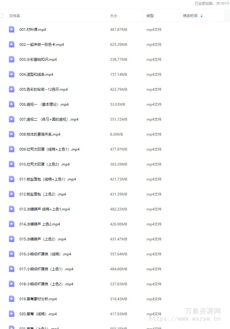 玲子水彩钢笔淡彩系统课【画质高清只有视频】
