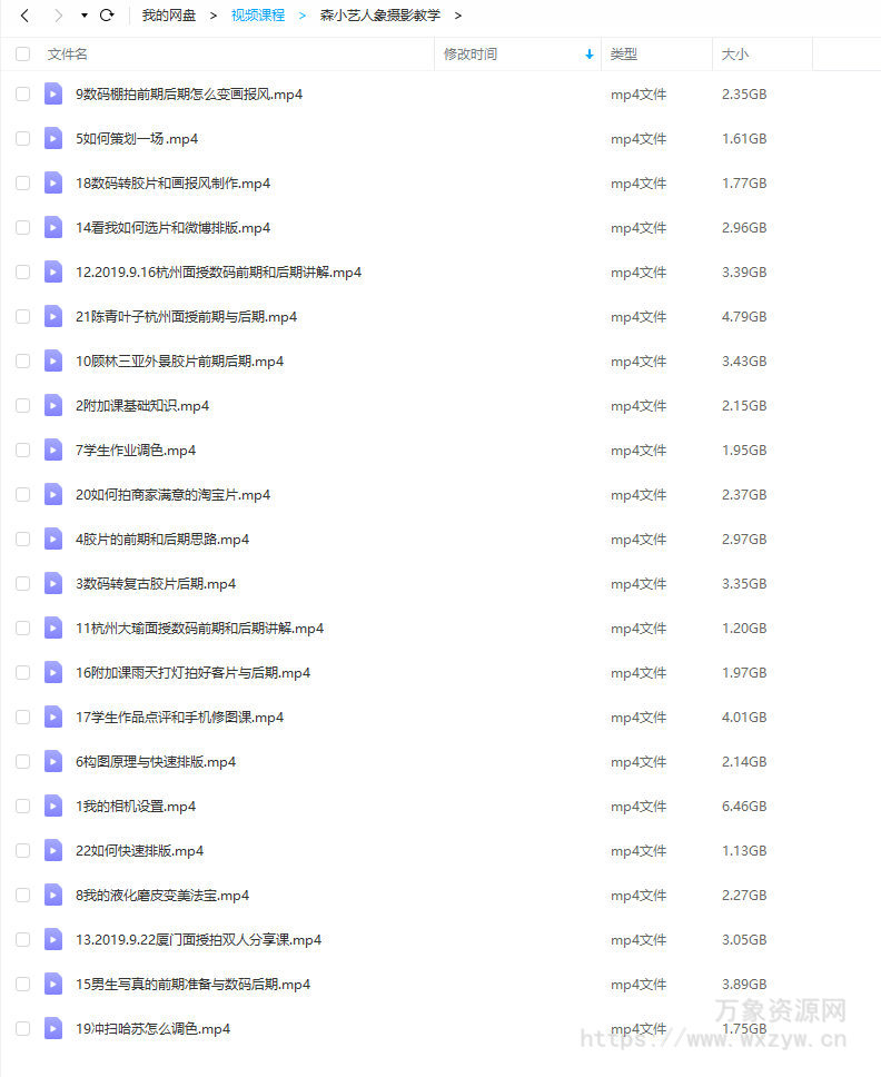 森小艺人像摄影教学【画质高清只有视频声音很小】