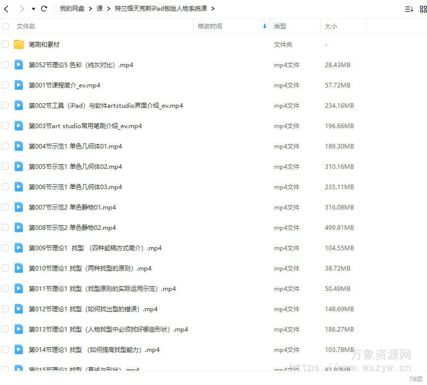 特兰悟天克斯iPad板绘人物系统课2023年【画质高清有笔刷】