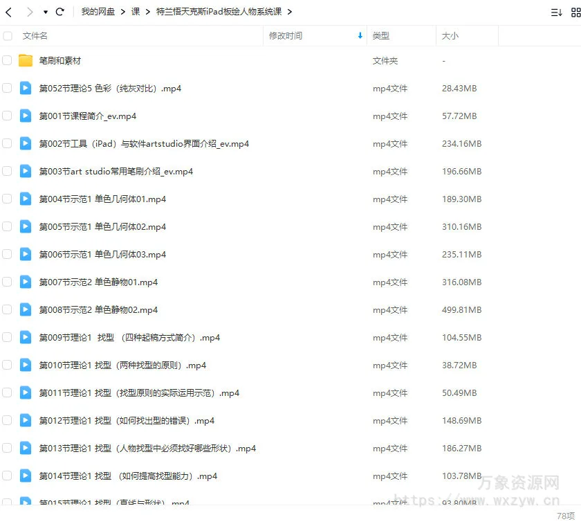 特兰悟天克斯iPad板绘人物系统课2023年【画质高清有笔刷】