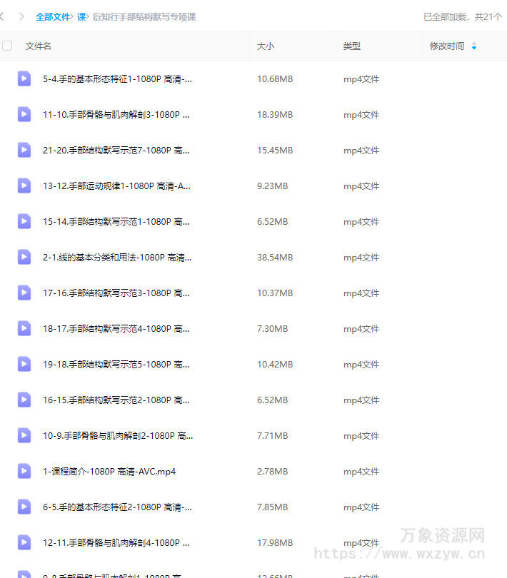 衍知行手部结构默写专项课【画质高清只有视频】