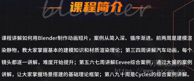 零基础Blender商业视频制作特训班第1期2022年【画质高清有素材】