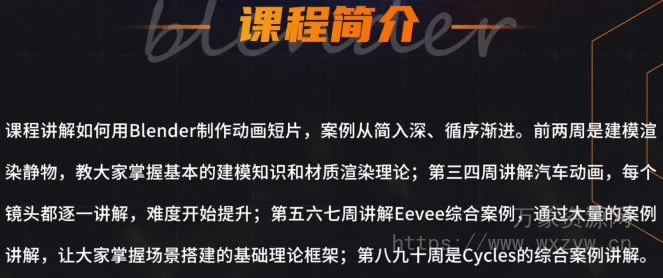 零基础Blender商业视频制作特训班第1期2022年【画质高清有素材】