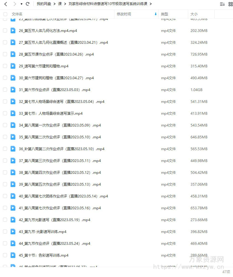 刘家彤综合材料诗意速写2023极致速写系统训练课【画质不错只有视频】
