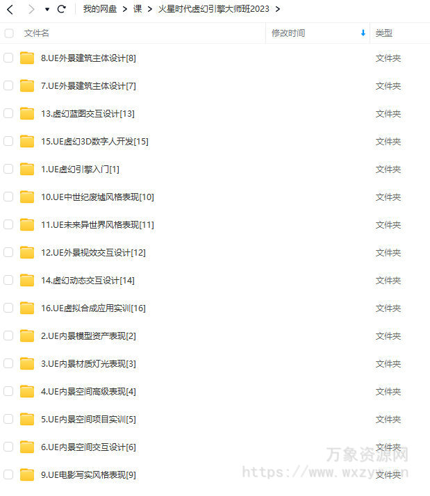 火星时代虚幻引擎大师班2023年UE教程【画质不错只有视频】