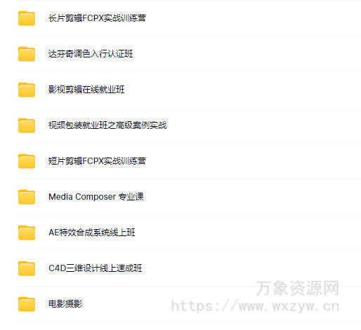 影视制作全流程实战课程【画质不错只有视频无素材】