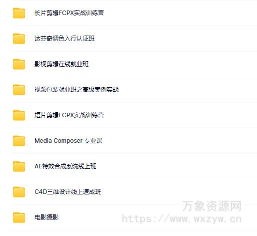 影视制作全流程实战课程【画质不错只有视频无素材】