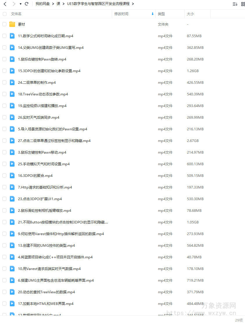 UE5数字孪生与智慧园区开发全流程2024年1月结课【画质高清有素材】