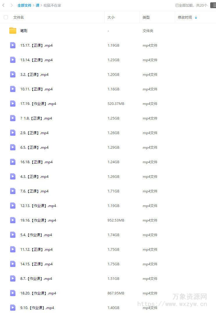 松鼠不在家ipad插画课【画质不错有笔刷】