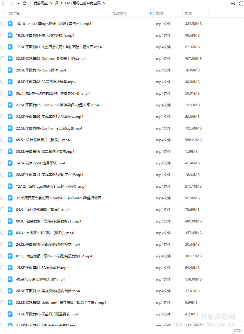 EM7用得上的AI商业课2023【画质高清只有视频】