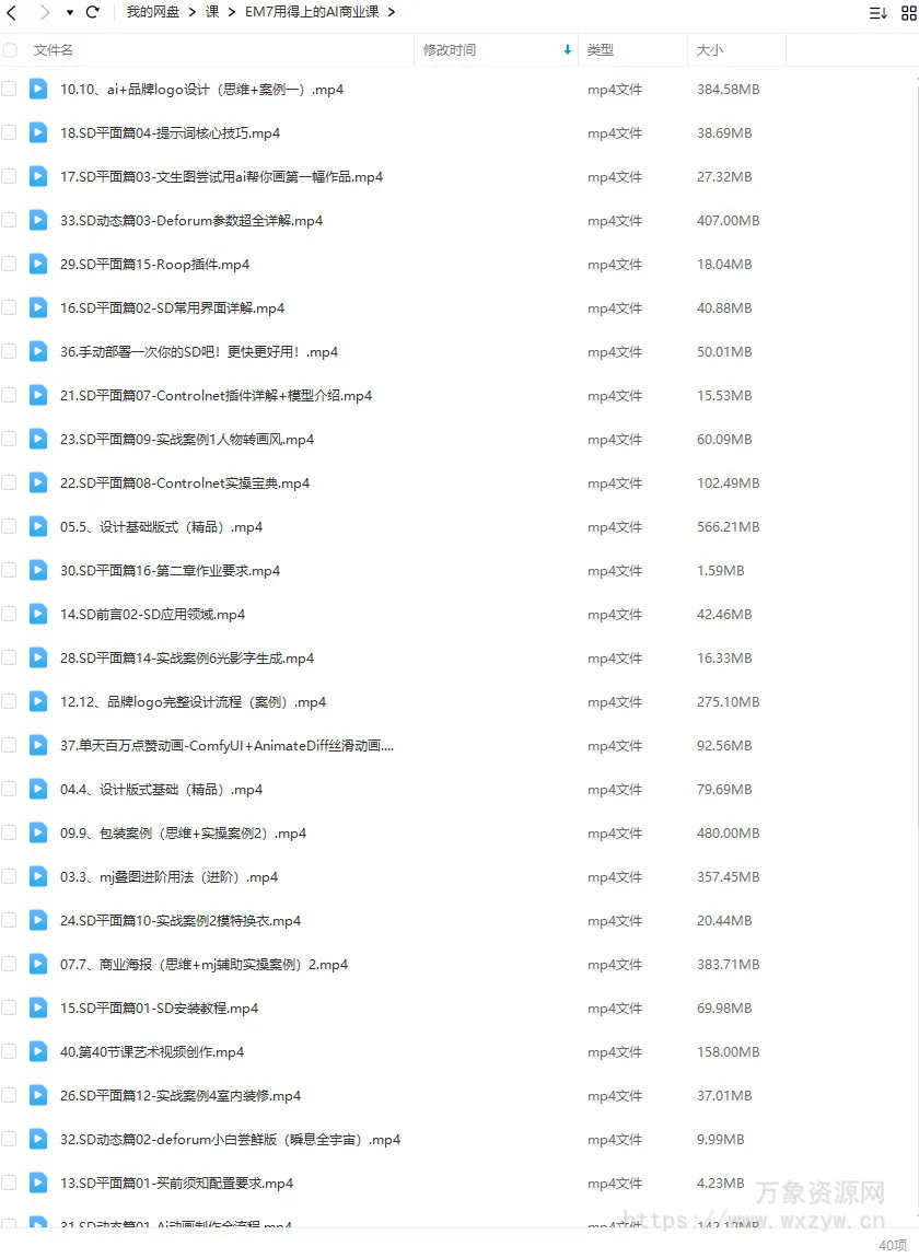 EM7用得上的AI商业课2023【画质高清只有视频】