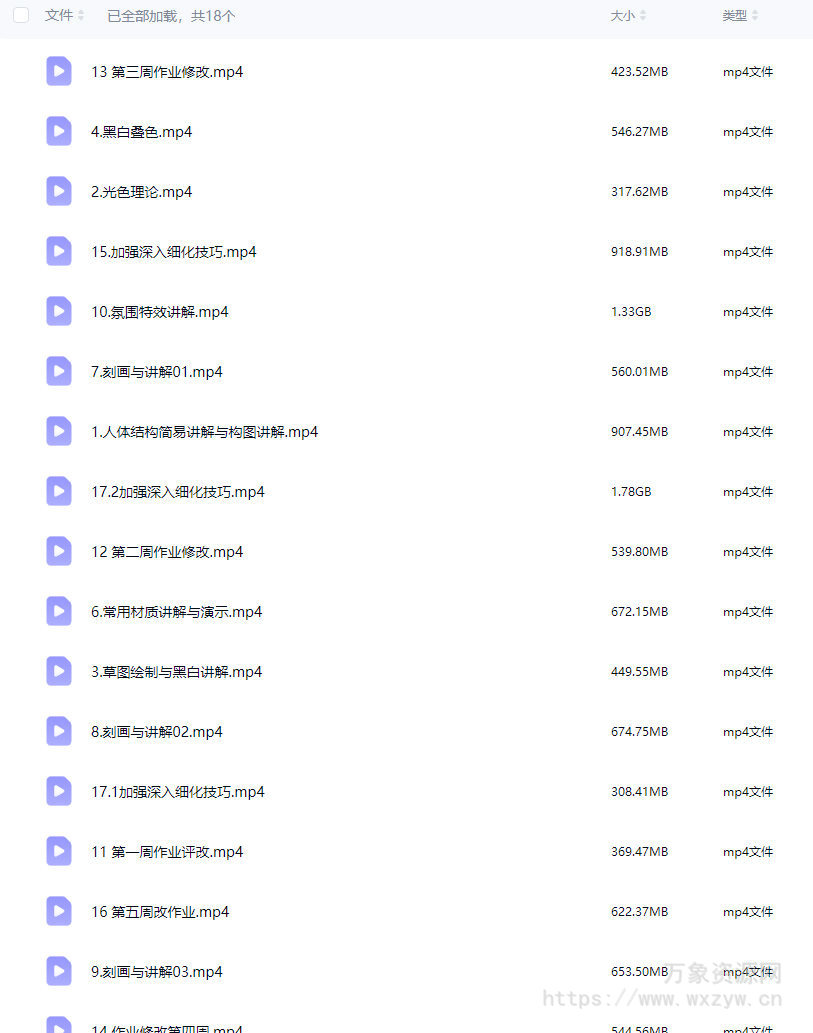狸花社厚涂插画基础班第1期【画质不错只有视频】