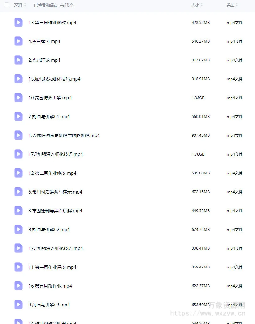 狸花社厚涂插画基础班第1期【画质不错只有视频】