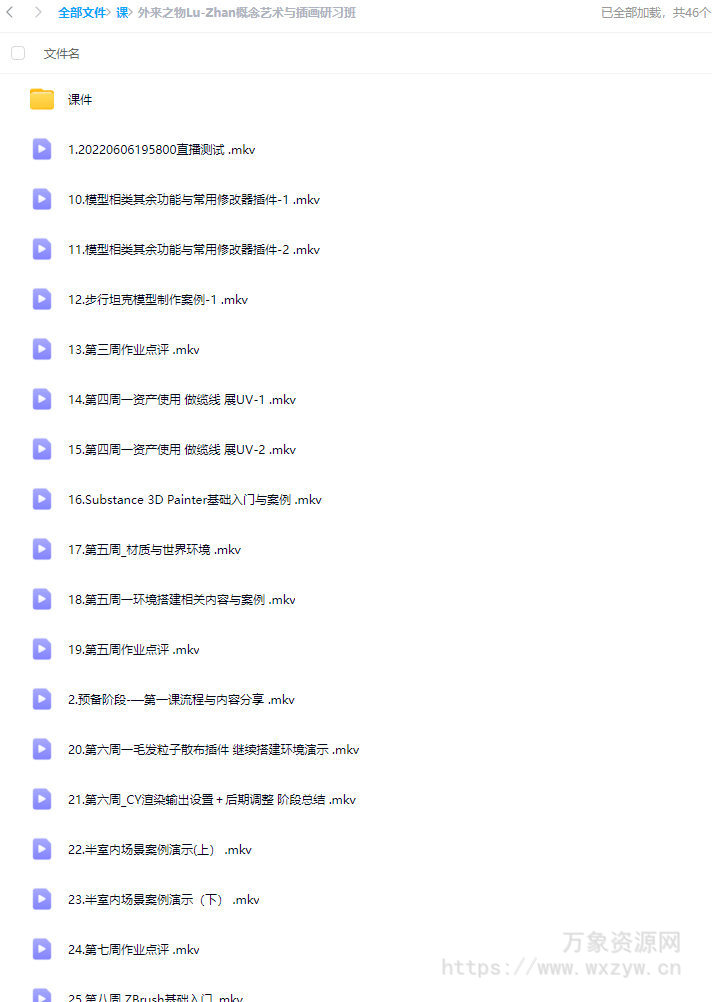 外来之物Lu-Zhan概念艺术与插画研习班2022【画质高清有部分素材】