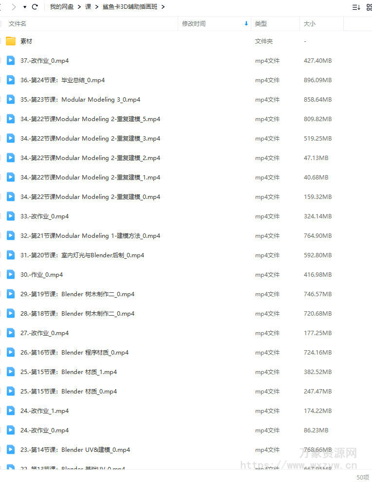 鲨鱼卡3D辅助插画班2021年【画质高清有素材】