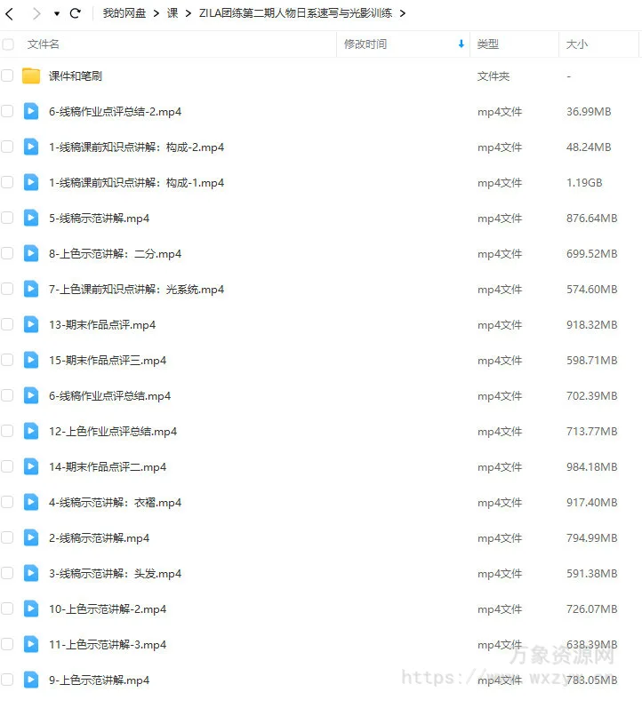 ZILA团练2023第二期人物日系速写与光影训练【画质高清有课件和笔刷】