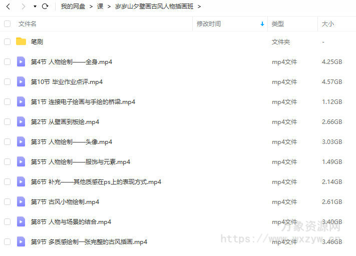 岁岁山夕2022壁画古风人物插画班【画质高清有笔刷】