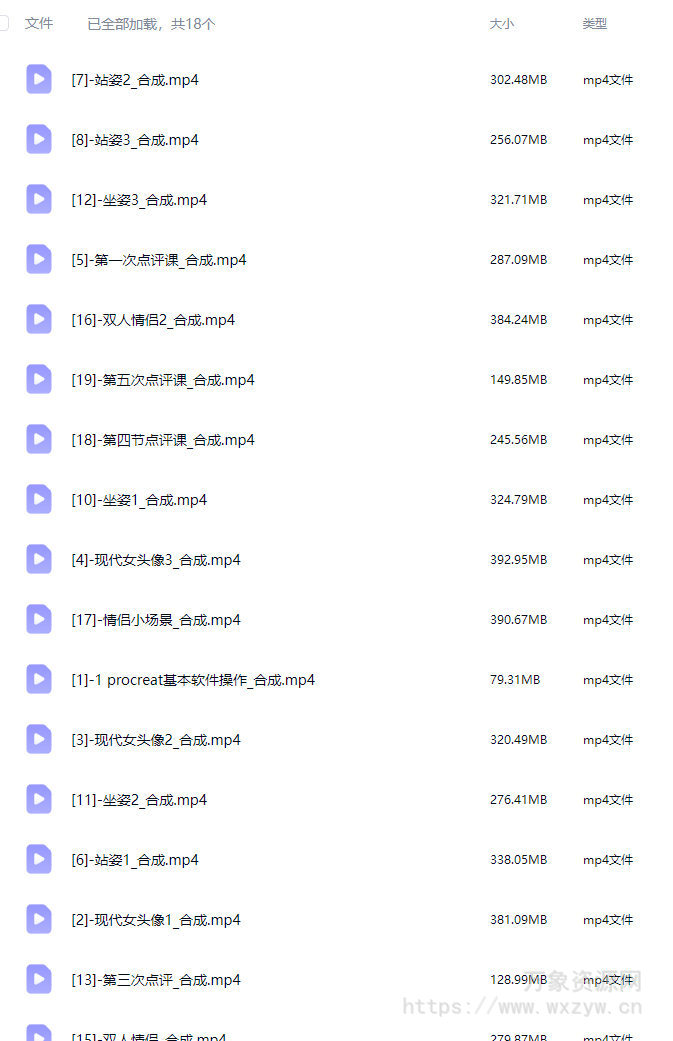 画小匠现代小可爱速写团练【画质高清只有视频】