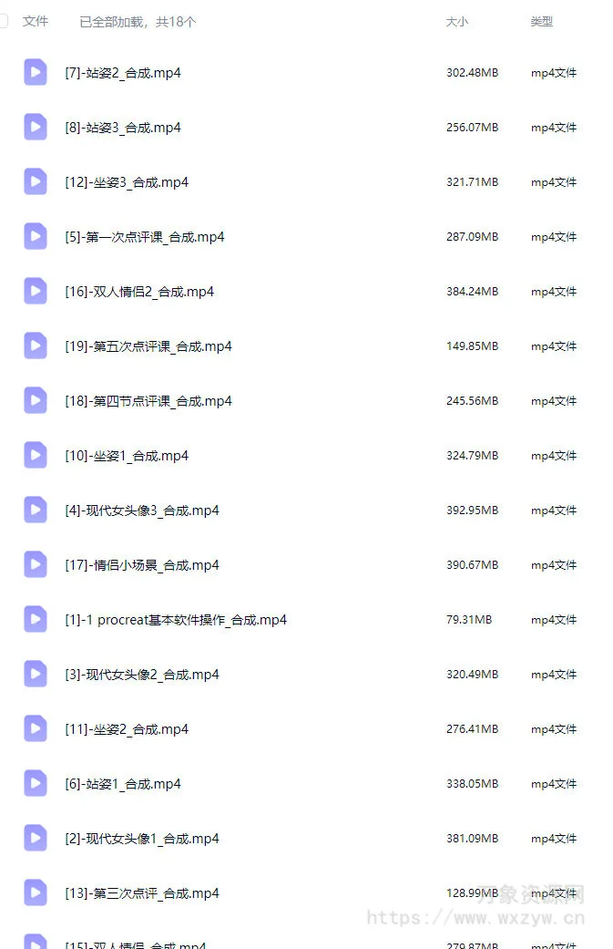 画小匠现代小可爱速写团练【画质高清只有视频】