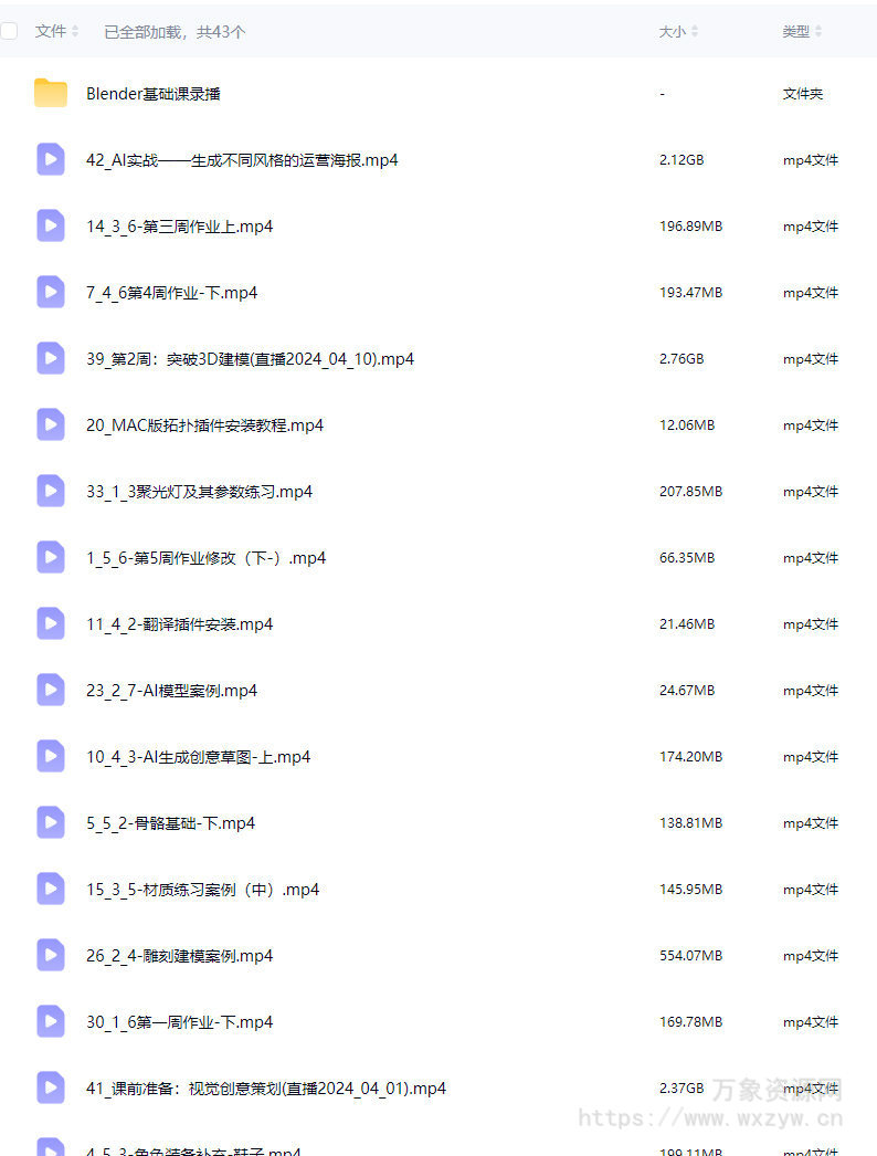AIGC+3D视觉设计实战训练营2024【画质高清只有视频】