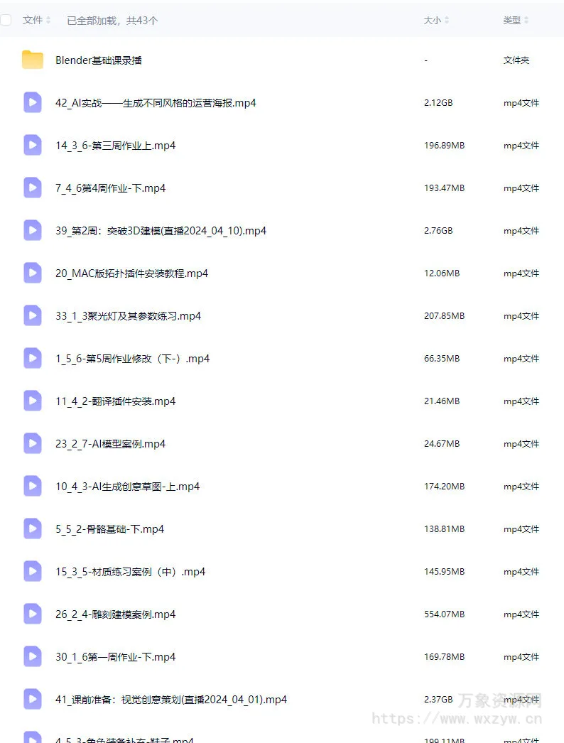 AIGC+3D视觉设计实战训练营2024【画质高清只有视频】