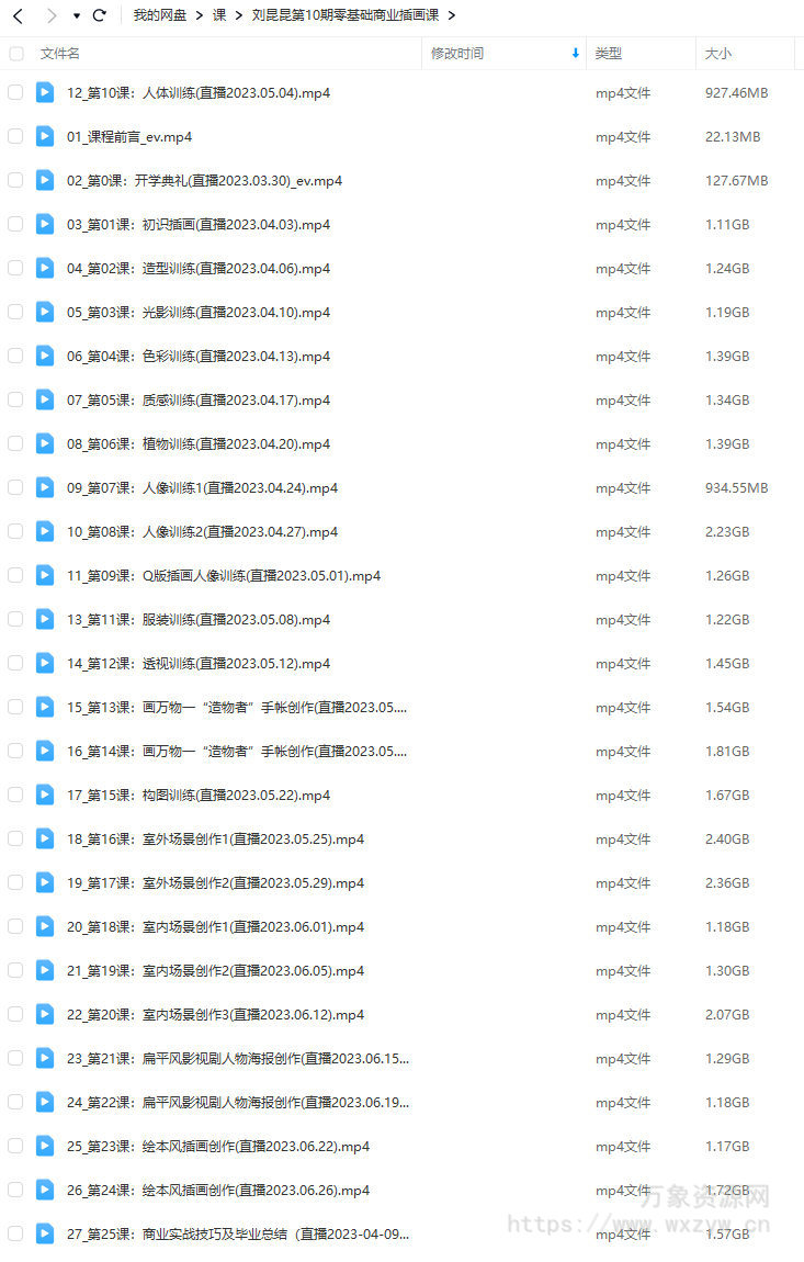 刘昆昆第10期零基础商业插画课2023【画质高清只有视频】