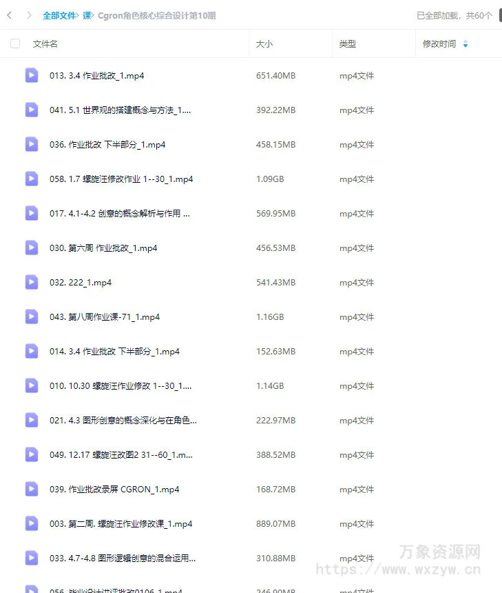 Cgron角色核心综合设计网络课第10期2024年1月结课【画质还行只有视频】