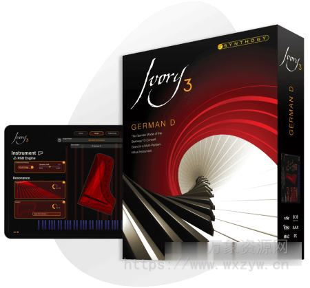 [极品象牙3钢琴扩展音色库] Synthogy Ivory 3 German D（38GB）