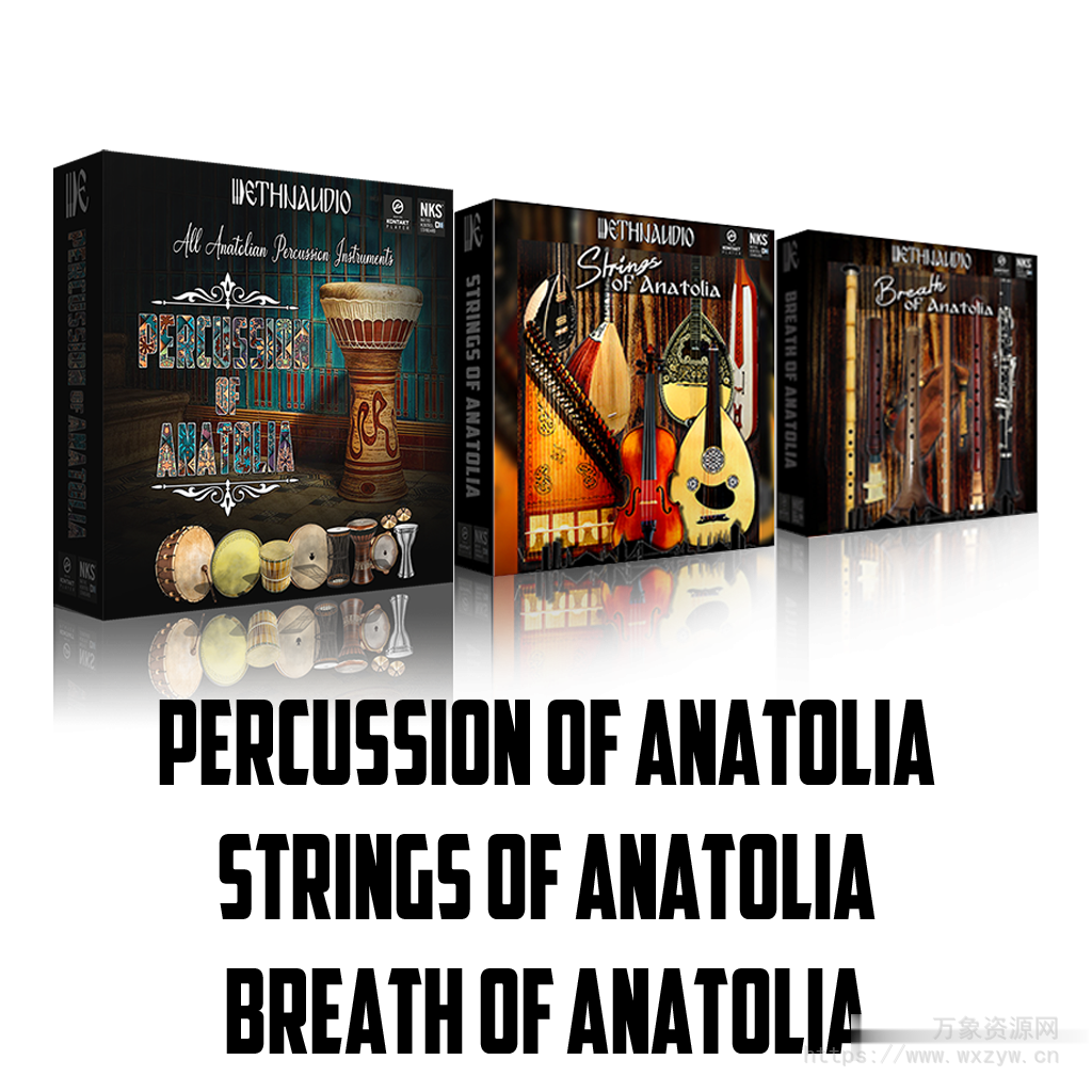 [三合一安内托利亚阿拉伯中东民族弦乐打击乐音源] Ethnaudio Percussion/Breath /Strings Of Anatolia [KONTAKT]（3.80GB）