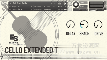 [大提琴扩展技巧音源] Elastic Sounds Cello Extended Techniques v1.1 [KONTAKT]（719.57MB）