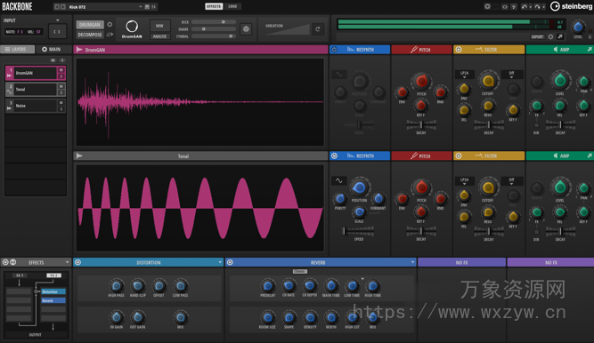 [革命性鼓组设计工具+内容库] Steinberg Backbone Content v1.6.20-R2R [WiN]（158.6MB+1.10GB）
